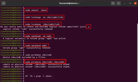 how to delete lvm partition.